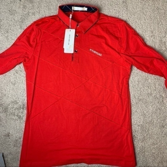 NEW unbranded red and grey mens long sleeve shirts - Picture 4 of 7